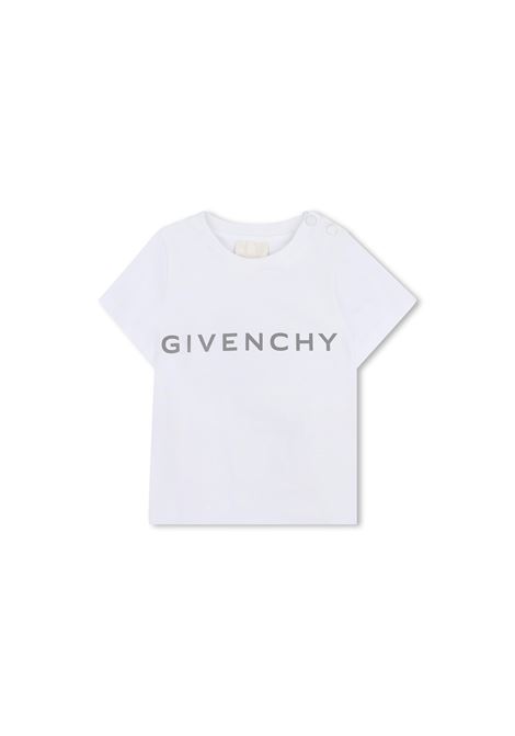 T-Shirt Bianca Con Logo GIVENCHY 4G GIVENCHY KIDS | H3064010P